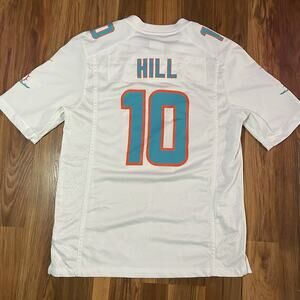Nike Tyreek Hill #10 Away White Jersey NFL Miami Dolphins Men’s Medium Football